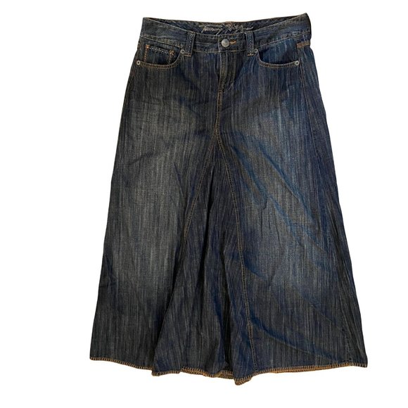 Tommy Hilfiger Dresses & Skirts - Tommy Hilfiger Denim Skirt Gored Flare Maxi Pockets Boho Cottagecore Size 10